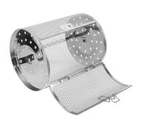 HOUDERCO Panier à Griller Rotatif en Acier Inoxydable 360° pour Four et Friteuse à Air Chaud Panier de Four à Tambour Verrouillage Boucle Accessoire Cuisson Légumes Noix et Chips