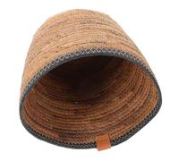 HOUDERCO Panier Décoratif en Rotin Tressé Grosse Taille Pot de Fleurs Bohème Rond pour Plantes d'Intérieur Sol Jardinière Rustique Respirante Organisateur de Plantes Rangement
