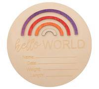 HOUDERCO Panneau en Bois pour Annonce de Naissance Bébé Disques Mensuels, Carte Étape de Croissance pour Parents Heureux et Souvenirs Précieux