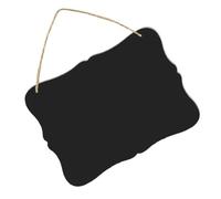 HOUDERCO Panneau Tableau Noir Double Face en Panneau de Densité Réutilisable avec Cordelette Suspendue, Facile à Installer, pour Écrire Messages ou Avis