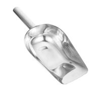 HOUDERCO Pelle à Glace Multifonctionnelle en Acier Inoxydable Argenté Surface Polie Lisse, Réutilisable, pour Congélateur et Réfrigérateur