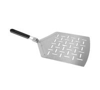 HOUDERCO Pelle à Pizza avec Manche Pliable Antidérapant Perforée en Acier Inoxydable 33 Cm Outil Multifonction pour Four à Pizza D'extérieur et Sorties en Plein Air