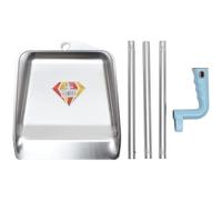 HOUDERCO Pelle à Poussière en Acier Inoxydable Maison, Résistante la Rouille, Polissage Fin, Design Simple et Délicat Nettoyage sans Se Baisser Couleur Aléatoire