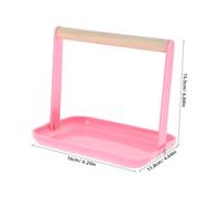 HOUDERCO Perchoir Bois Portable pour Oiseaux avec Plateau Plastique Support De Formation pour Perroquets Perruches Pinsons Et Calopsittes Accessoires Entraînement Pratiques pour Oiseaux De