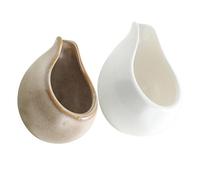 HOUDERCO Pichet à Crème à Café en Céramique de Style Japonerie 2 Pièces Bec Créatif et Design Multi-usage pour Bars et Décoration Élégante