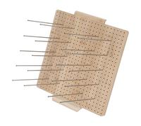 HOUDERCO Planche de Blocage en Bois Léger avec Épingles en Acier Inoxydable pour Crochet Tricot, Kit Débutant Solide pour Projets de Dentelle à Domicile
