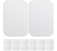 HOUDERCO Plaques Métalliques Autocollantes Argenté Lot de 20 pour Support Magnétique Installation Facile, Compatible GPS et Tablette en Voiture Smartphone
