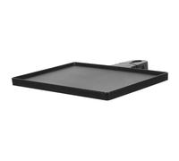 HOUDERCO Plateau de Microphone Structure Stable en Plastique et Diamètre Réglable Noir Pince Ajustable et Bords Surélevés pour Pied de Micro, pour Scène et Karaoké