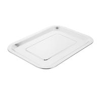 HOUDERCO Plateau Métallique en Acier Inoxydable pour Cuisson Four, Surface Lisse, Résistant la Déformation, pour Réunion de Famille ou Fête, Design Élégant et Simple