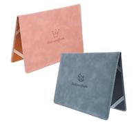HOUDERCO Pochette en Cuir Artificiel Léger et Portable Motifs Cartoon 2pcs pour Organiser et Protéger Paquet pour Certificat de Naissance Bébé