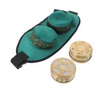 HOUDERCO Porte-Brûleur de Bâtonnets de Moxibustion en Cuivre 2 Pièces Pochette de Protection et Support, Appareil Portable pour Thérapie par Bandes de Moxa sur Genoux et Nuque