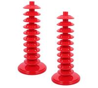 HOUDERCO Présentoir de Sucettes Rond 2 Pièces en Pp Hauteur Réglable et Bords Lisses, Support Simple et Généreux pour Affichage de Bonbons et Fêtes D'anniversaire
