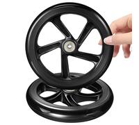 HOUDERCO Roues de Trottinette Acrobatiques en Polyuréthane Noir 175Mm Lot de 2 pour Scooters et Fauteuils Roulants