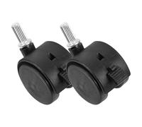 HOUDERCO Roues Robustes 2 Pièces Pivotantes Frein pour Chariot à Linge et Portant Vêtements, Montage Simple, Noir Classique, Adaptées Déplacement Intérieur