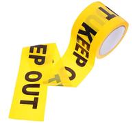 HOUDERCO Ruban de Signalisation Non Adhésif Keep Out, Ruban de Sécurité en Pe Jaune, Flexible, pour Scène de Crime et Chantier de Construction, Marquage des Zones Dangereuses