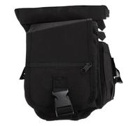 HOUDERCO Sacoche de Cuisse et Résistante la Déchirure, Grosse Capacité de Rangement Imperméable en Tissu Oxford Noir, Ultra-légère pour Randonnée et Activités Extérieures