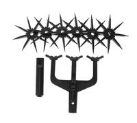 HOUDERCO Scarificateur Manuel Rotatif pour Jardin, Cultivateur Léger à Main, Ameublisseur de Sol pour Pelouse, Outil de Jardinage pour Aération et Réensemencement
