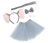 HOUDERCO Serrage-tête Nœud et Queue en Tissu Confortable Adulte Oreilles D'éléphant Jupe Tutu Mignonne Ne Glisse Pas Facilement pour Fêtes et Anniversaires