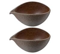 HOUDERCO Service à Thé et Tasse en Céramique Style Japonerie Créatif 2pcs avec Bec Aigle pour Cérémonies de Thé Traditionnelles et Libération Améliorée des Arômes