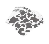 HOUDERCO Serviettes Jetables Imprimées Motif Vache Coloré, Lot de 5 Paquets de 100 Feuilles, Serviettes de Table Décoratives pour Fêtes, Restaurants et Bureaux D’hôtel, Accessoire