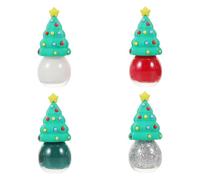 HOUDERCO Set de 4 Vernis à Ongles de Noël en Résine à Base D'eau, Séchage Rapide, sans Cuisson, pour Manucure Quotidienne et Fêtes Décontractées