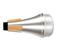 HOUDERCO Sourdine de Trompette Accessoire Élégant et Facile à Utiliser en Alliage D'aluminium Argenté, Lot de 2 pour Atténuer le Son des Petits Instruments à Vent