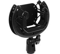 HOUDERCO Support de Microphone Structure Stable en Plastique Noir Antichoc Clip Pratique pour Micro Lors de Conférences et Animations