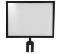 HOUDERCO Support de Panneau Portrait Noir A3 Double Face pour Poteau à Sangle Rétractable, Cadre Vertical pour Gestion de Foule et Files d'Attente en Lieux Commerciaux