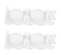 HOUDERCO Support de Ressort Double pour Fenêtre en Plastique Blanc, Compatible Universellement, 2 Pièces, pour Réparation et Sécurité des Fenêtres Résidentielles