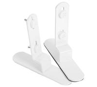 HOUDERCO Support Mural pour Panneau Perforé en Métal Blanc 2pcs, Fixation sans Perçage Facile, Structure Verticale pour Bureau et Studio