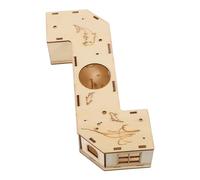 HOUDERCO Tunnel Bois pour Hamster Tube Exploration Creux pour Rongeurs Accessoire De Cachette Amusant pour Petits Animaux