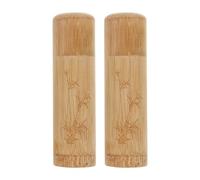 HOUDERCO Urne Funéraire pour Animaux en Bambou 2pcs, Urne Cinéraire pour Chien et Chat Surface Lisse, Boîte Mémoriale et Élégante