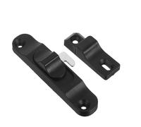 HOUDERCO Verrou de Fenêtre Coulissante en ABS Noir avec Loquet de Sécurité Réglable Kit de Verrouillage Fiable pour Porte Moustiquaire Coulissante pour Patio et Maison