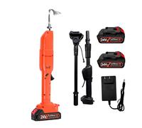 Houe Cultivateur, 24V Binette Jardinage Electrique avec Tige D'extension, 2500 RPM, Profondeur de Travail 30 mm, 2 en 1 Mini Houe électrique pour Ameublir Le Sol Et Désherber