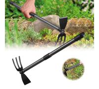 Houe de Jardin avec 2 Griffes,Binette Jardinage Manche Long 87cm,Houe Jardinage Serfouette Binette Trident de Jardin pour Labourer et Désherber Le Sol,Cultivateur de Jardinage Manuel