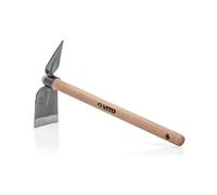 VITO - Houe de Jardin Double Serfouette Outil de Jardin Manche Bois INOX et Fer forgé à la Main Haute qualité