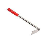 Houe de Jardin en Acier Inoxydable à Manche Rouge pour Désherbage