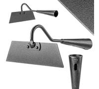 Houe de jardin KADAX sans tige, pioche en forme de trapèze, noire, 18 cm