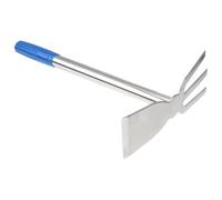 Houe de Jardin Manuelle en Acier Inoxydable, Binette à Double Tête | Manche Ergonomique en Caoutchouc, Lame Très Affûtée, pour Semis, Terre, Serrage et Usage Extérieur