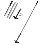 Houe de jardin triangulaire avec longue poignée réglable pour creuser | Houe triangulaire en acier au carbone avec poignée amovible,outil désherbage push-pull pour creuser,désherber,biner ameublir