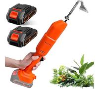 Houes et sarcleurs électriques, houe à Main électrique avec 2 Batteries, Outils de Jardinage et râteau pour ameublir Le Sol, désherbage, Jardins, vergers, Serre Without Pole