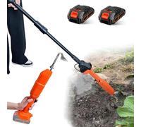 Houes et sarcleurs électriques, houe à Main électrique avec 2 Batteries, Outils de Jardinage et râteau pour ameublir Le Sol, désherbage, Jardins, vergers, Serre with Pole