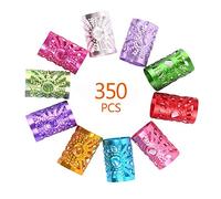 Houfujunc 350 Pcs 7 Couleurs Tressage De Cheveux Accessoire Cheveux, Perles Poignets En Métal Robustes Réglables Anneaux Tresse Tresses Décorations , Unité (Lot 1)
