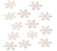 Houhounb Lot de 50 décorations de gâteau comestibles en forme de flocon de neige - Pour décoration de gâteau sur le thème de la neige - Pour mariage, fête prénatale, fête d'anniversaire