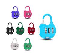 Houhounb Lot de 8 cadenas à combinaison à 3 chiffres - Réinitialisable - Mini cadenas à combinaison pour l'école, la salle de gym, le hangar extérieur, le placard, les valises - 8 couleurs