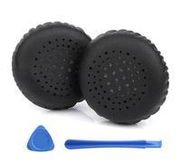 Houjunor Coussinets d’écouteurs de Rechange pour Koss PP/PortaPro/PX100, en Mousse mémoire Douce et Similicuir, Isolation Acoustique Haute densité (Noir)