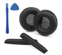 Houjunor Coussinets d’Oreille Coussinets d’Arceau Rechange pour Sennheiser PX80/PX100/PX100II/PX200/PX200II/PXC300/PMX200/PXC150/PXC250/PXC250II, Pads Remplacement Cuir protéiné Mousse mémoire Forme