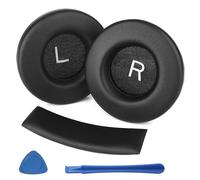 Houjunor Coussinets d'oreille et Coussinets d'arceau de Remplacement pour AKG K550/K551/K553/MKⅡ, Coussinets de Casque de Remplacement en Cuir protéiné et Mousse à mémoire de Forme
