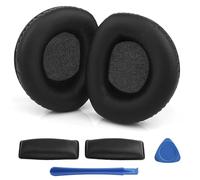 Houjunor Coussinets d'oreille et coussinets d'arceau de remplacement pour Sennheiser RS160/RS170/RS180, coussinets de casque de remplacement avec mousse à mémoire de forme et isolation phonique (noir)