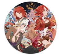 Houkai Gakuen Murata Himeko Puzzles 1000 pièces pour Adultes et Enfants Puzzle Rond | Puzzles Puzzles en Carton 26,5x26,5 Pouces